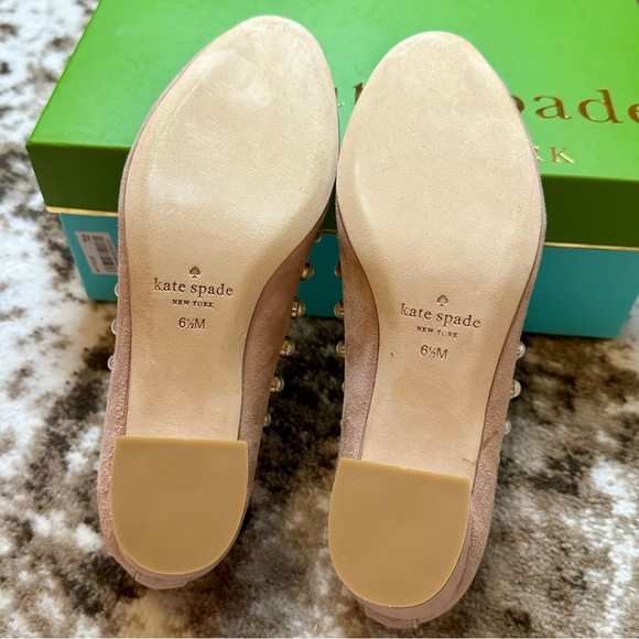 NIB Kate Spade Maeve Scalloped Pearl Suede Pumps - Picture 6 of 9